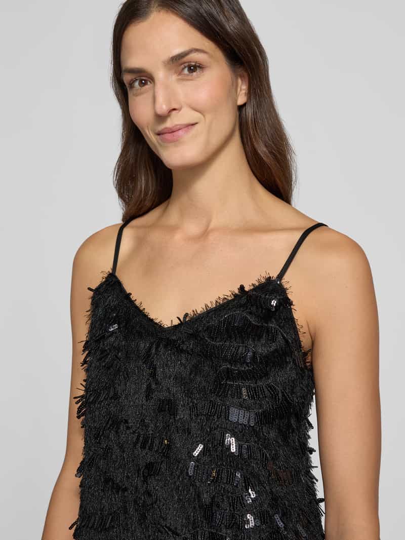 Vila Mini-jurk met pailletten model 'CALLI' zwart, foto 4