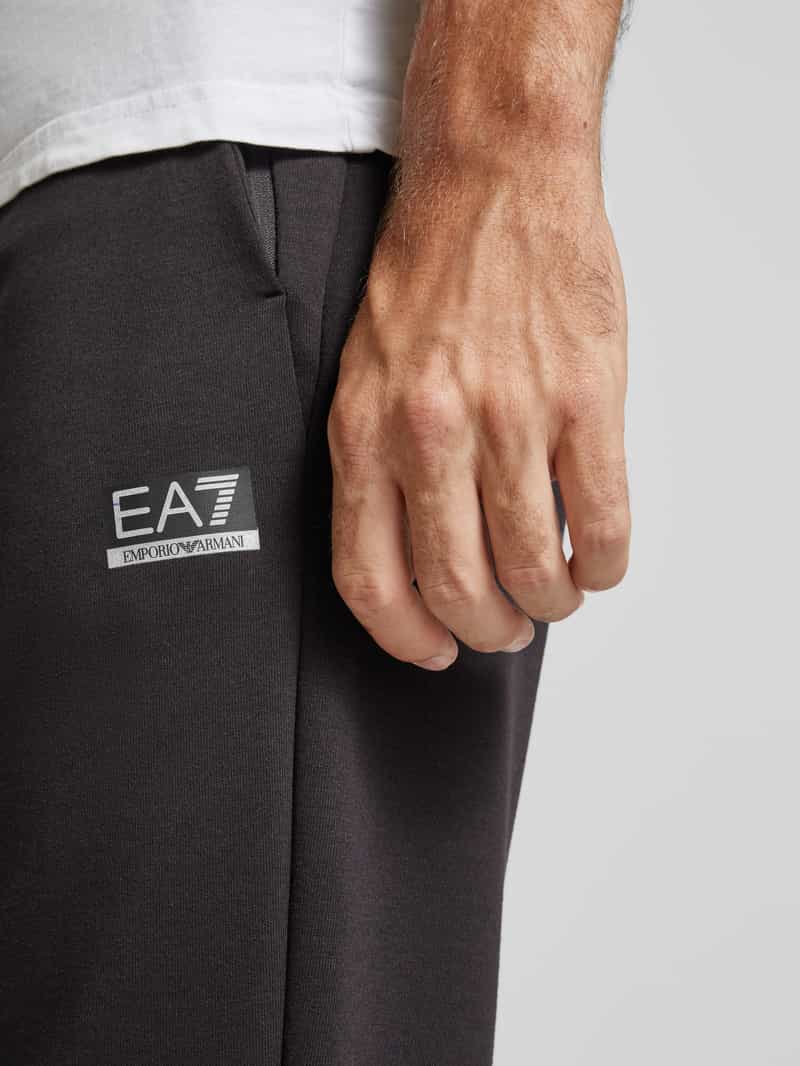 EA7 Emporio Armani Sweatpants met labelprint model 'NATURAL'