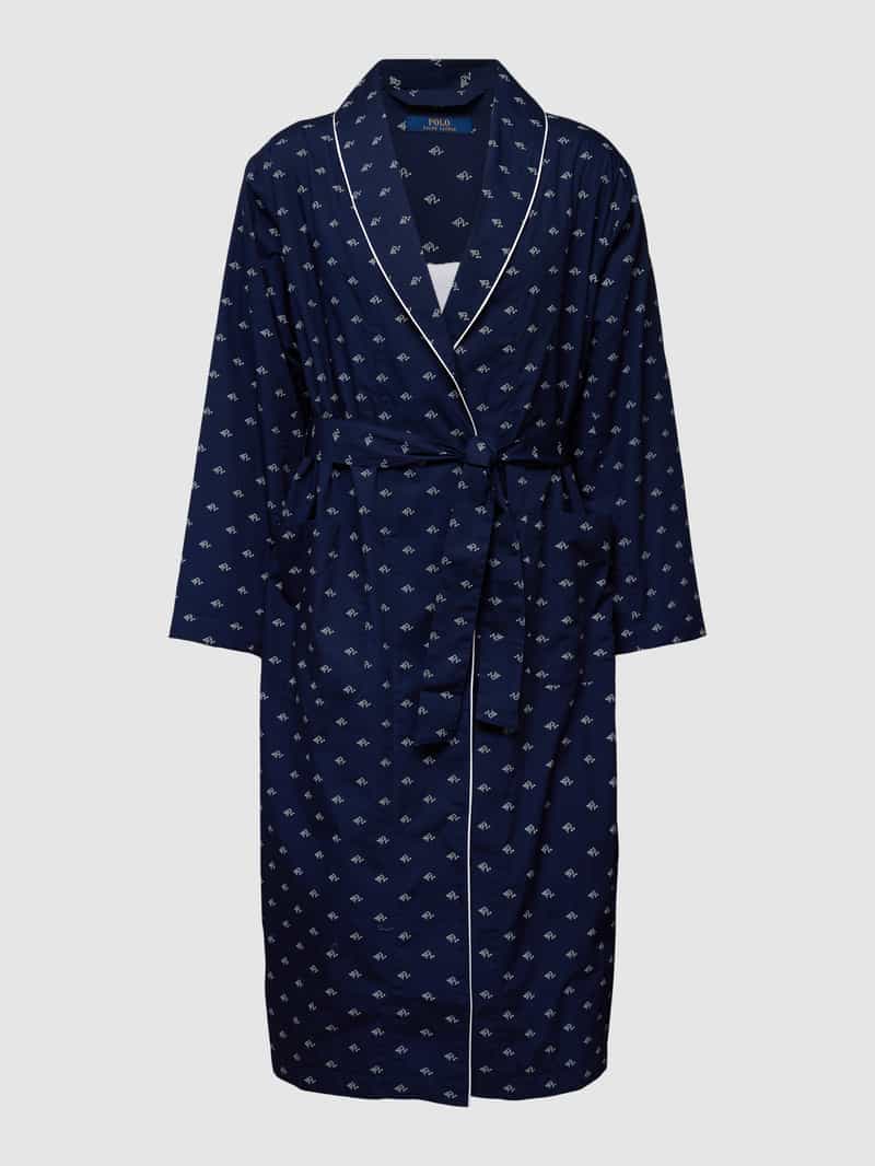 Badjas met all-over labelmotief, model 'Terry' Polo Ralph Lauren Underwear