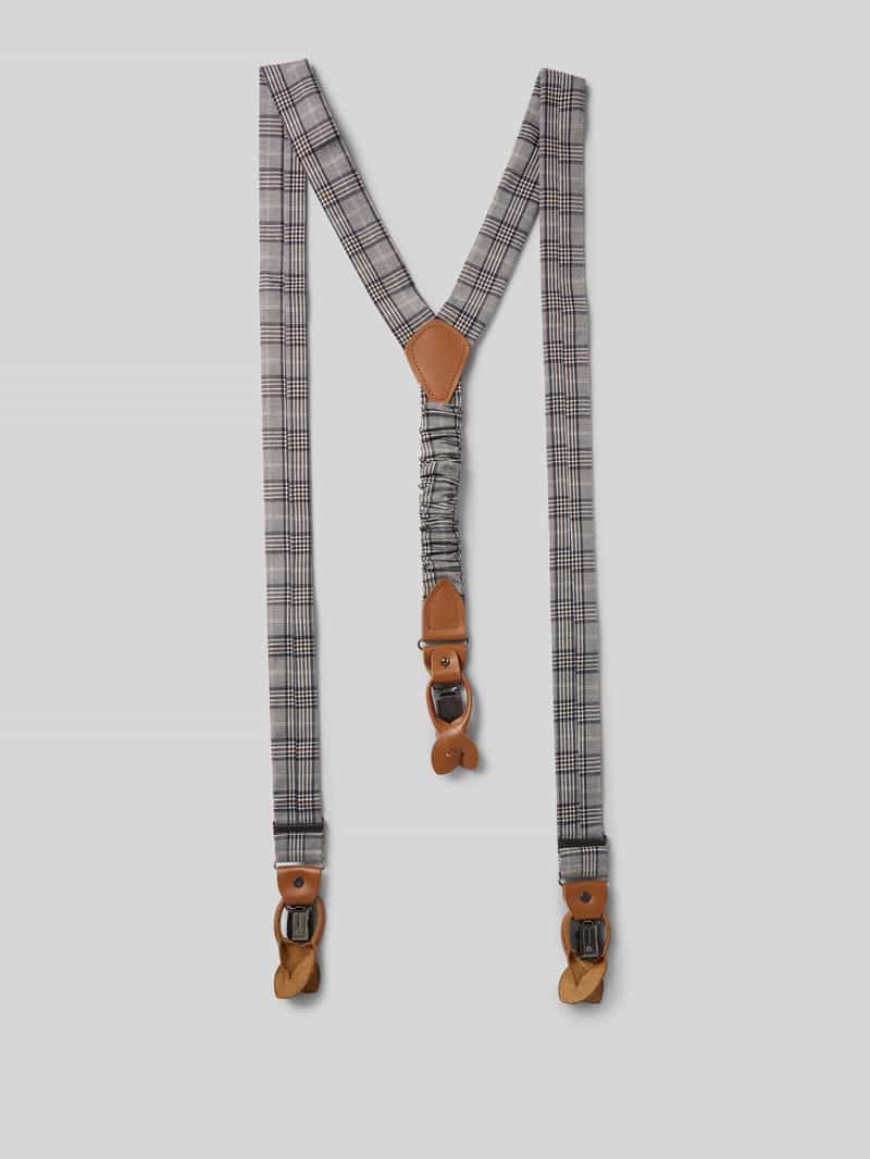 Prince Bowtie Strik bretels en pochet in de set