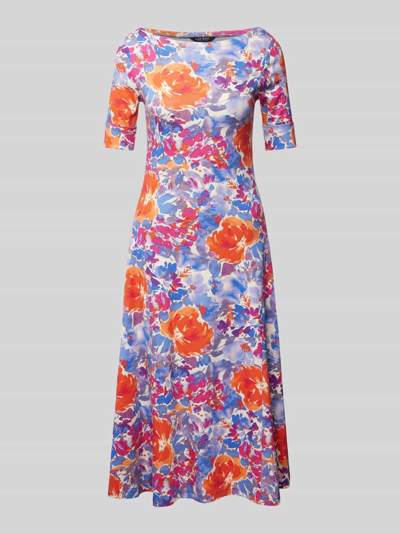 Lauren Ralph Lauren Midi-jurk met boothals model 'MUNZIE'