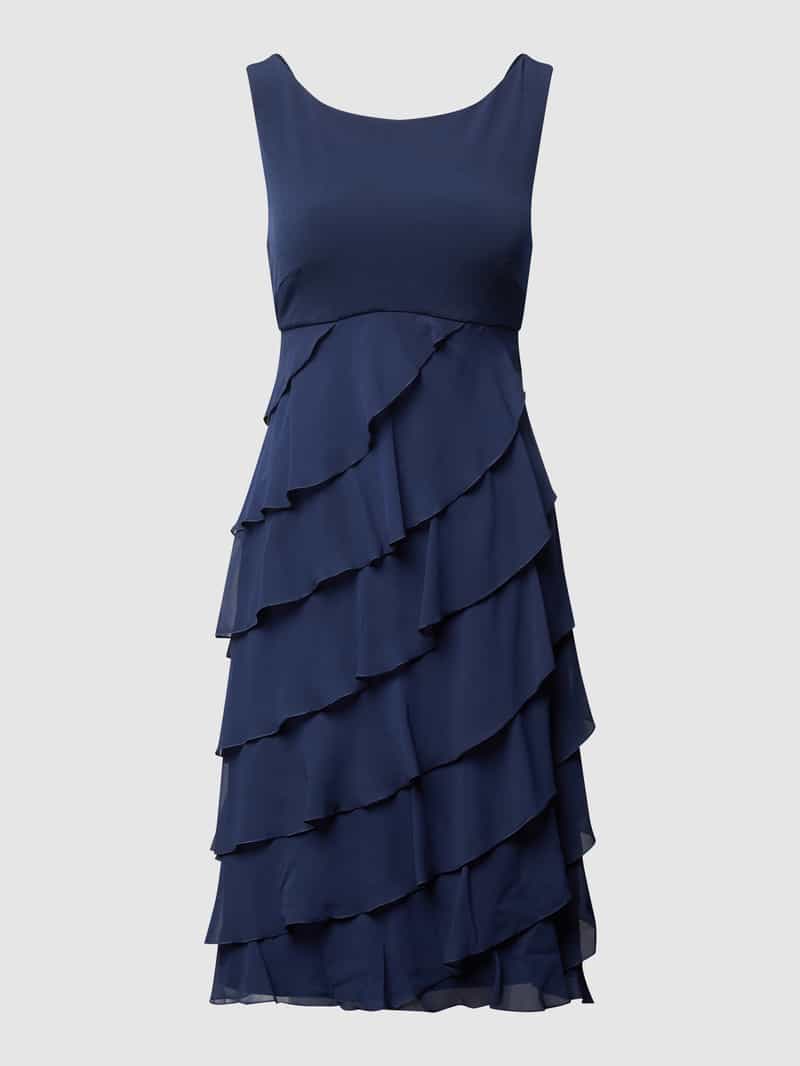 Swing Cocktailjurk van chiffon in laagjeslook