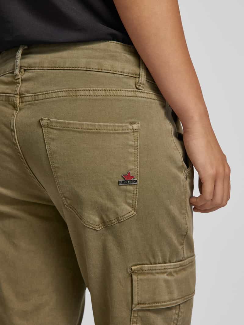 Buena Vista Slim fit cargobroek met verkort model