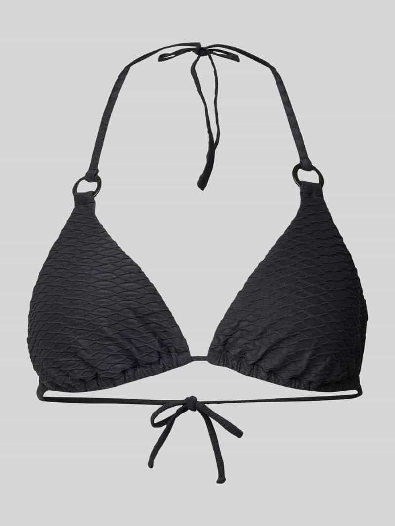 Marc O'Polo Triangel-bikinitop Summer Blacks met getextureerde materiaalaanzicht