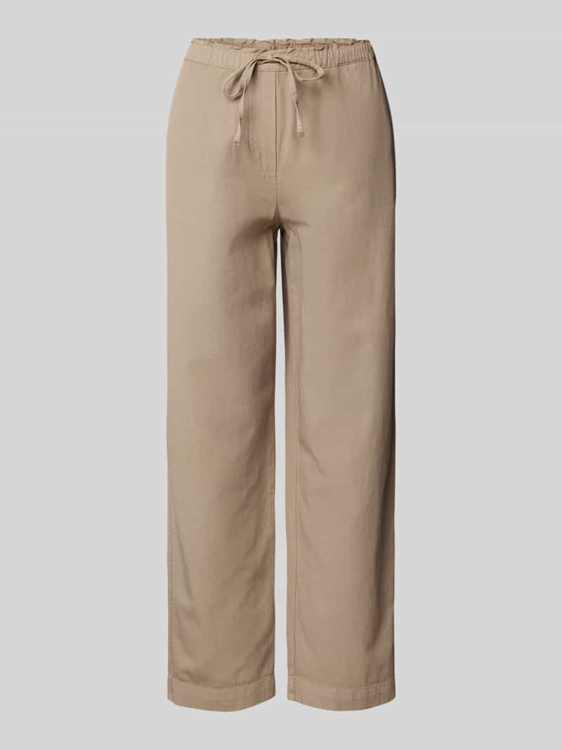Marc O'Polo Tapered joggingbroek in een luchtige mix van katoen en linnen