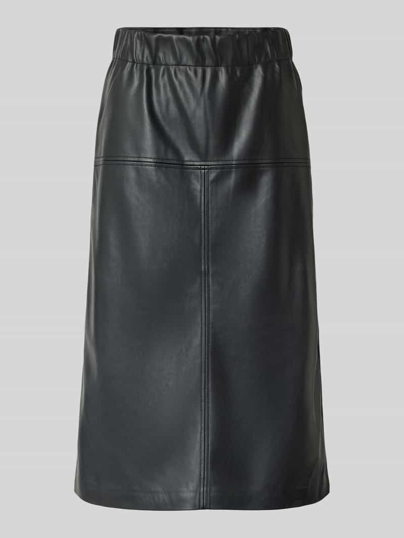 Rich & Royal Midirok in leerlook met loopsplit