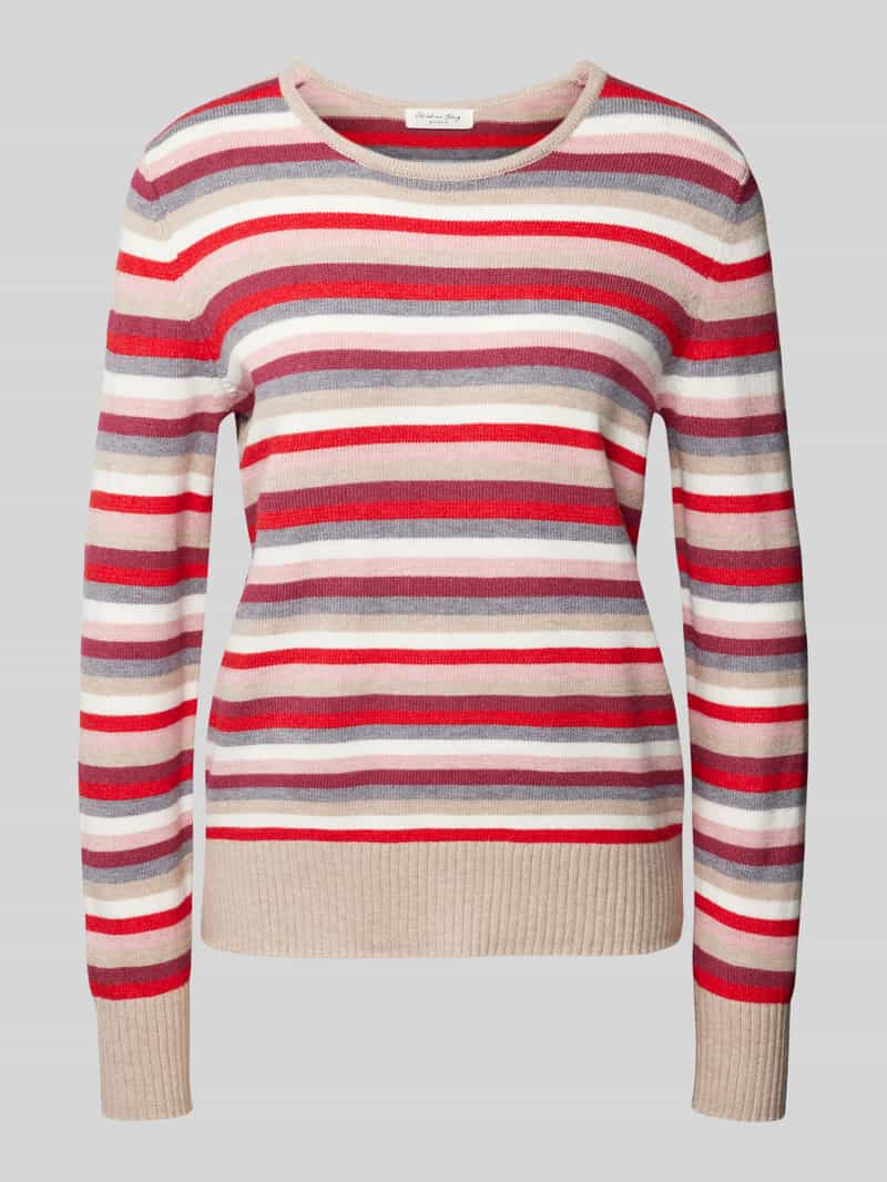 Christian Berg Woman Gebreide pullover van viscosemix met ronde hals