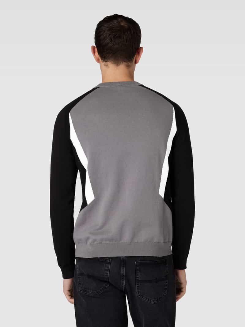 Sweter z dzianiny z raglanowymi rękawami model ‘Rotex’