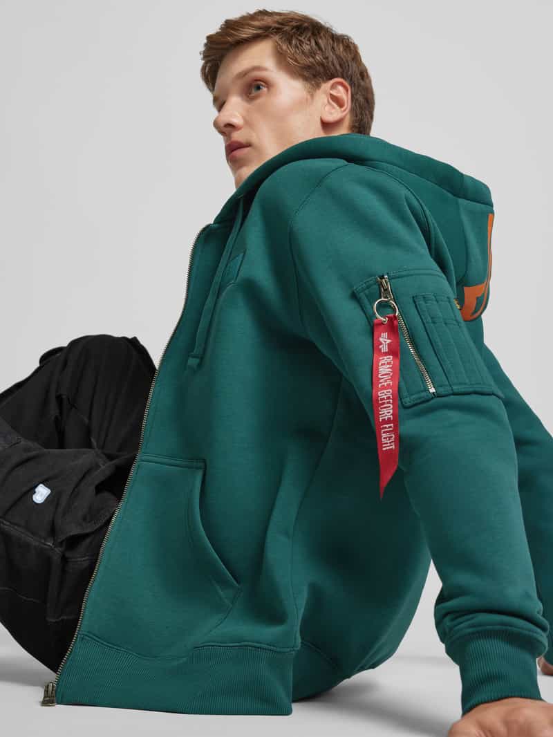 alpha industries Sweatjack met labeldetails