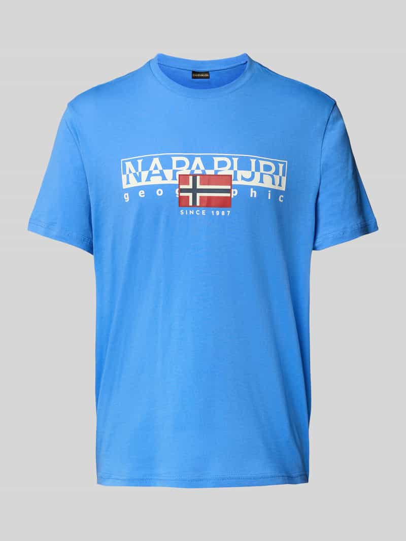 Napapijri T-shirt met labelprint model 'AYLMER'