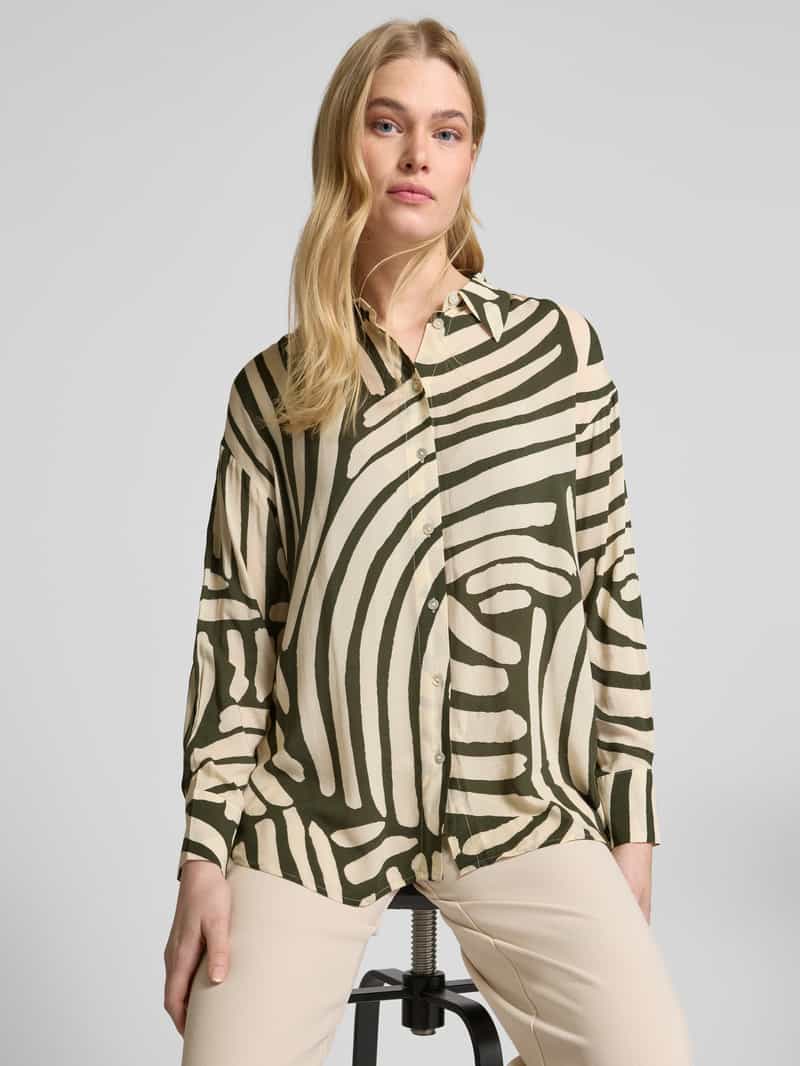 Zero Regular fit blouse met doorknoopsluiting