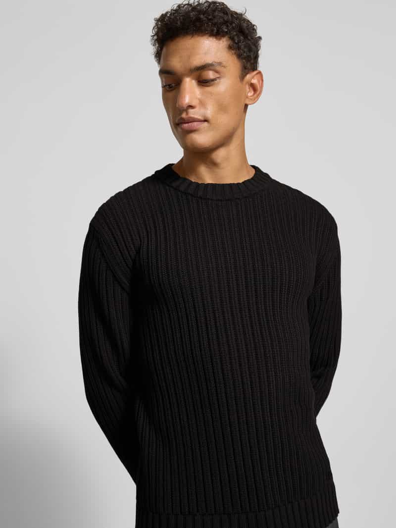 HUGO Regular fit gebreide pullover van puur katoen model 'SRIBBEN_1'