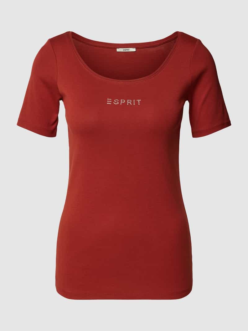 Esprit T-shirt met labeldetail