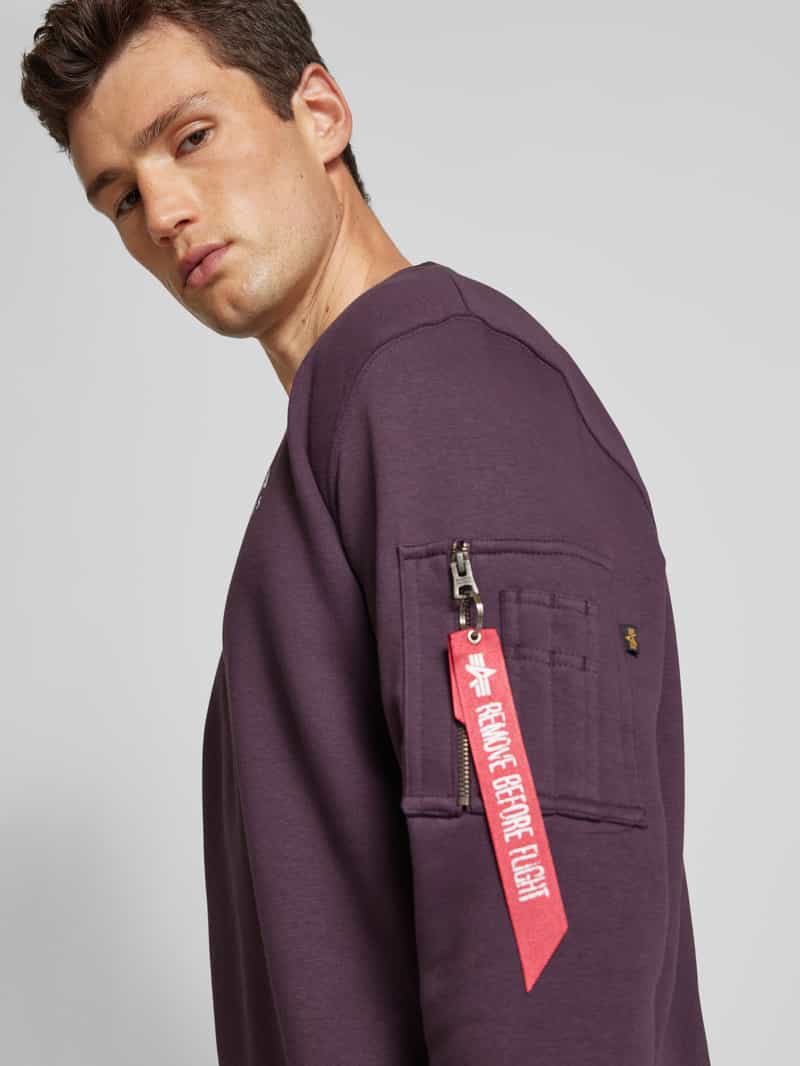 alpha industries Sweatshirt met labelprint en ritszak
