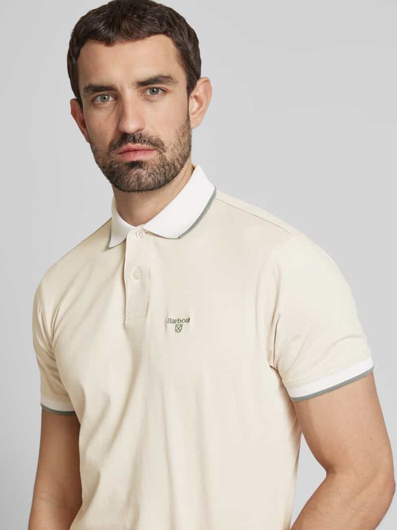 Barbour Slim fit poloshirt met labelstitching model 'Consay'