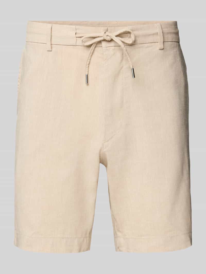 Boss Regular tapered fit korte broek met tunnelkoord model 'Kane'