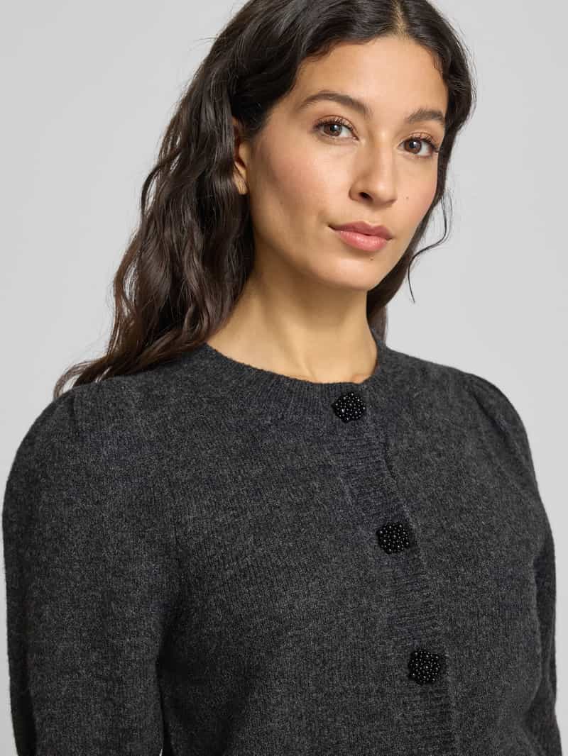 NEO NOIR Gebreid jack met ronde hals model 'Trudy'