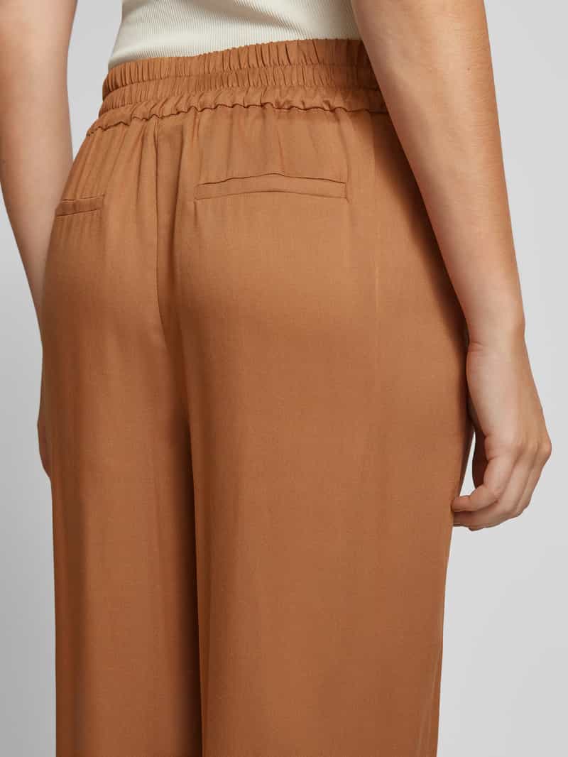 Zero Stoffen broek van viscose met elastische band