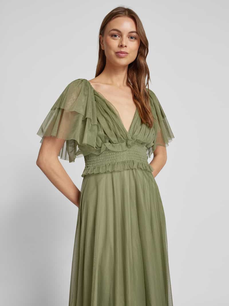 Lace & Beads Avondjurk met smokdetails