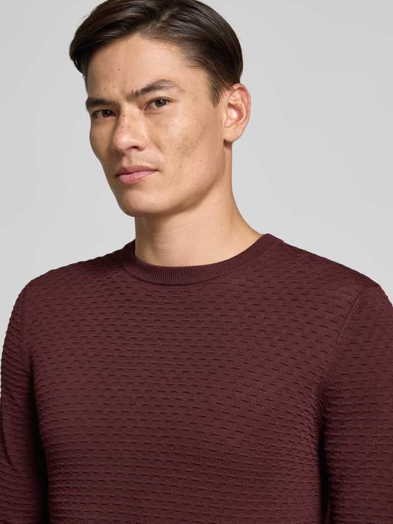 Antony Morato Slim fit pullover van viscosemix met structuurmotief