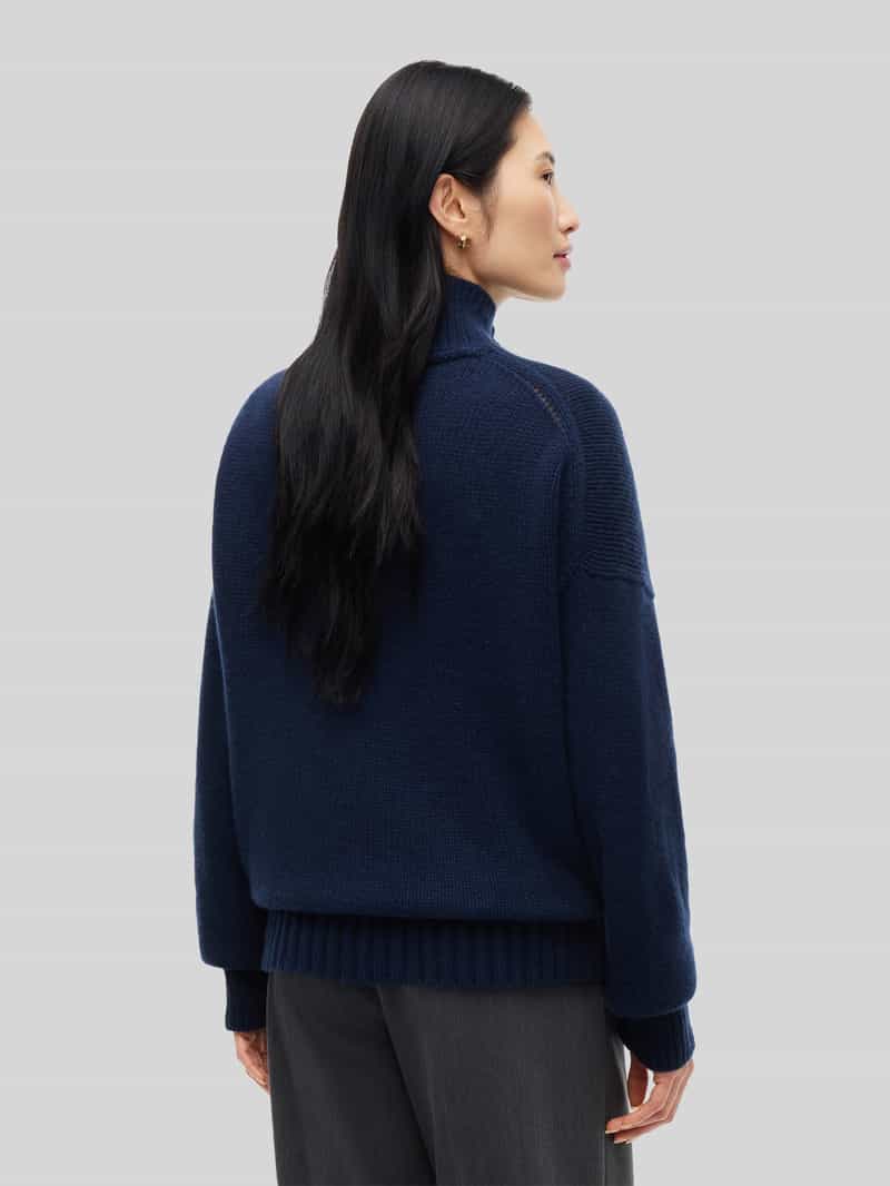 Tommy Hilfiger Col van wol met logo borduursel