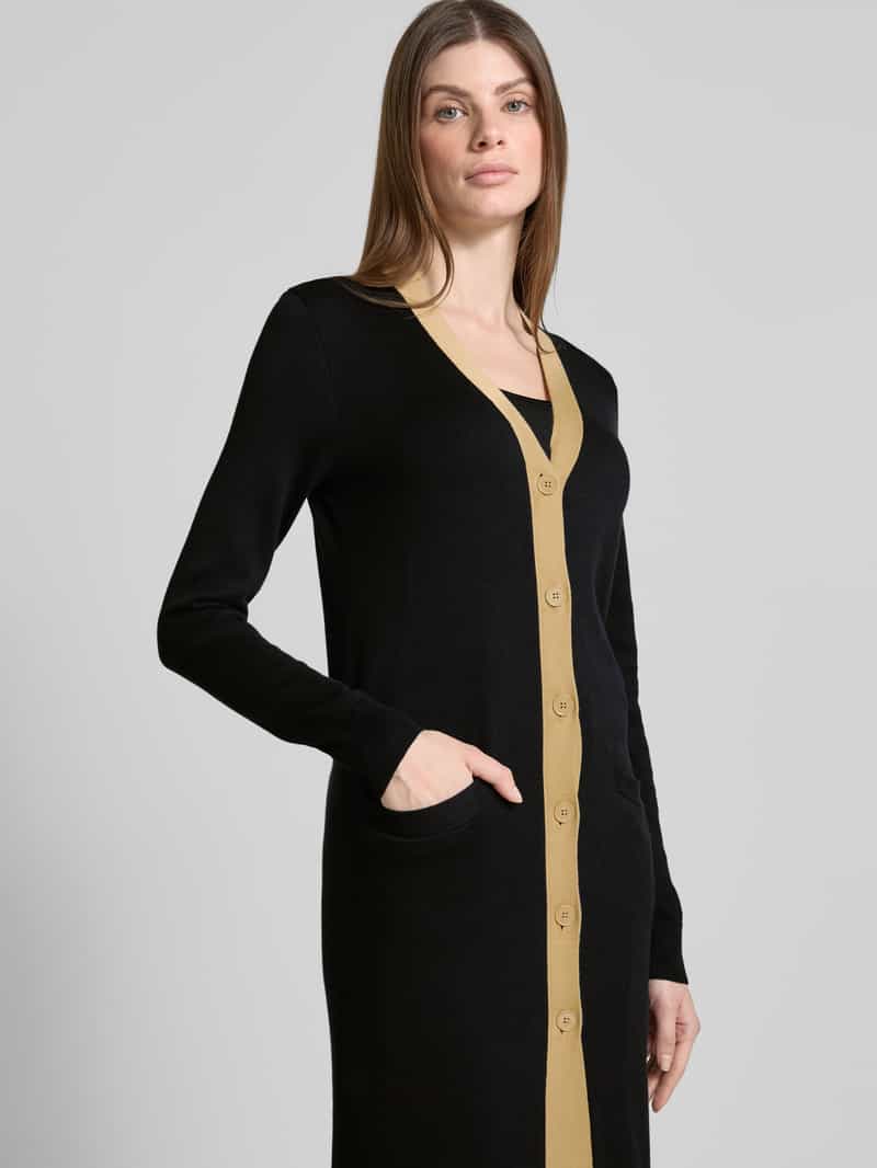 Lauren Ralph Lauren Gebreide lange jas met V-hals