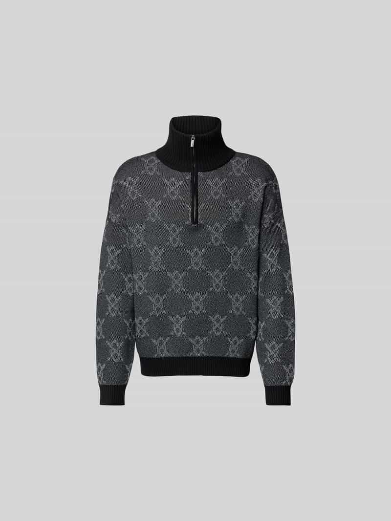 Sweatshirt met geribde boorden