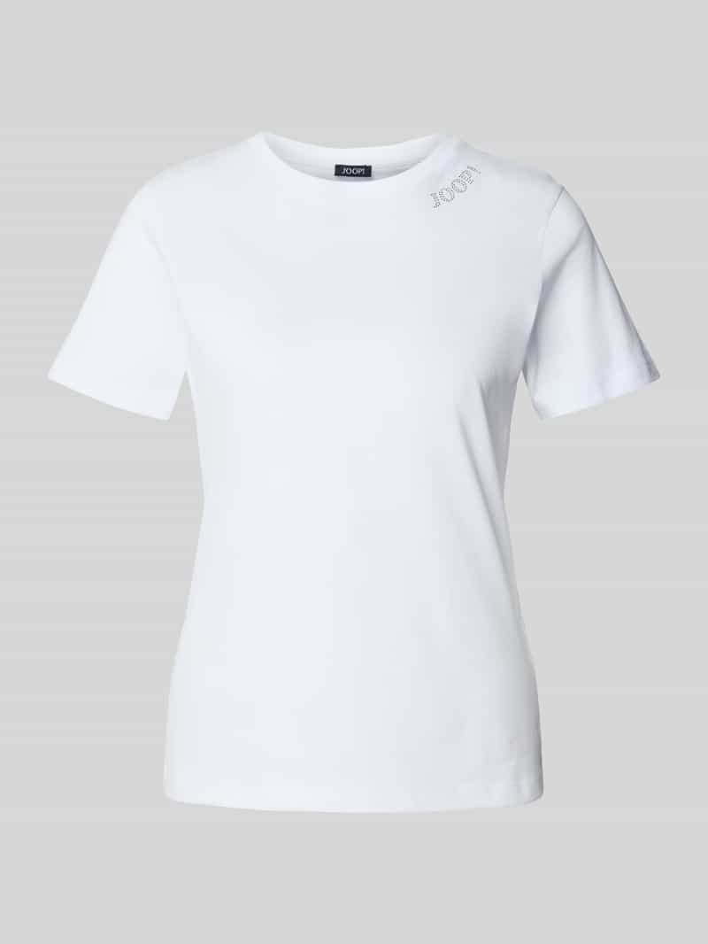 Joop! T-shirt met strass-steentjes en ronde hals