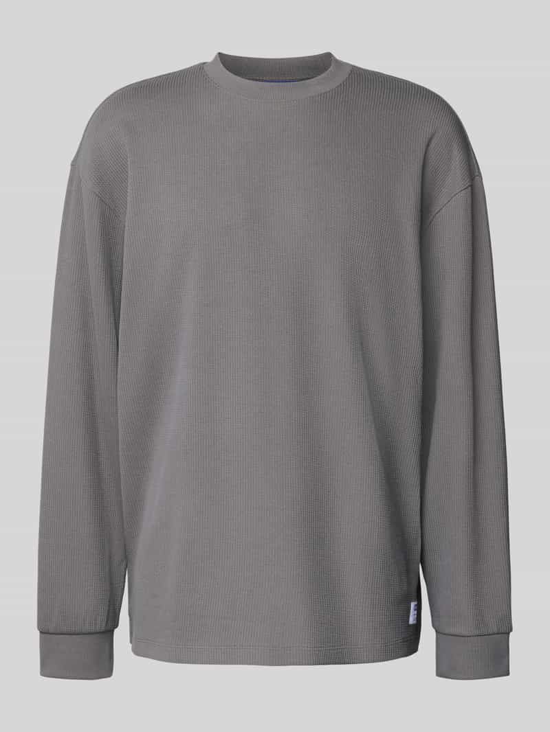 Hugo Blue Regular fit sweatshirt van katoenmix model 'NUWOLO'
