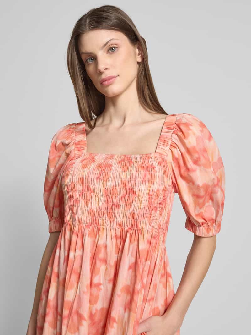 moves Midi-jurk met vierkante hals model 'Aleah'