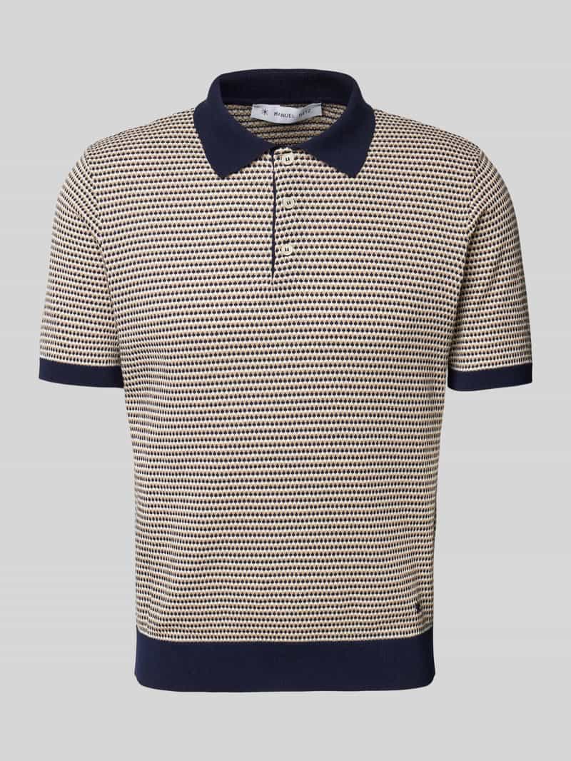 Manuel Ritz Poloshirt met korte knoopsluiting