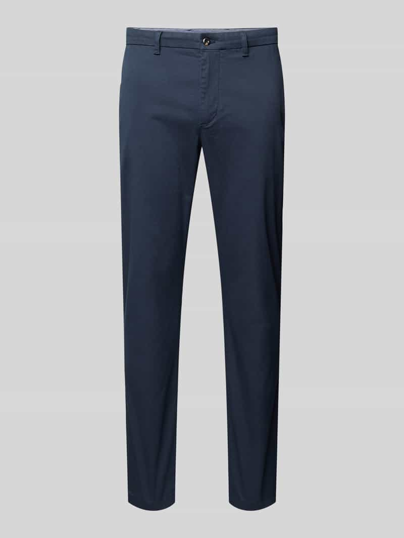 Tommy Hilfiger Straight leg chino met structuurmotief, model 'DENTON'