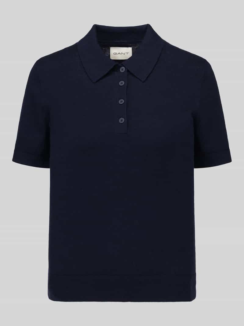 Regular fit poloshirt van mix van katoen en kasjmier