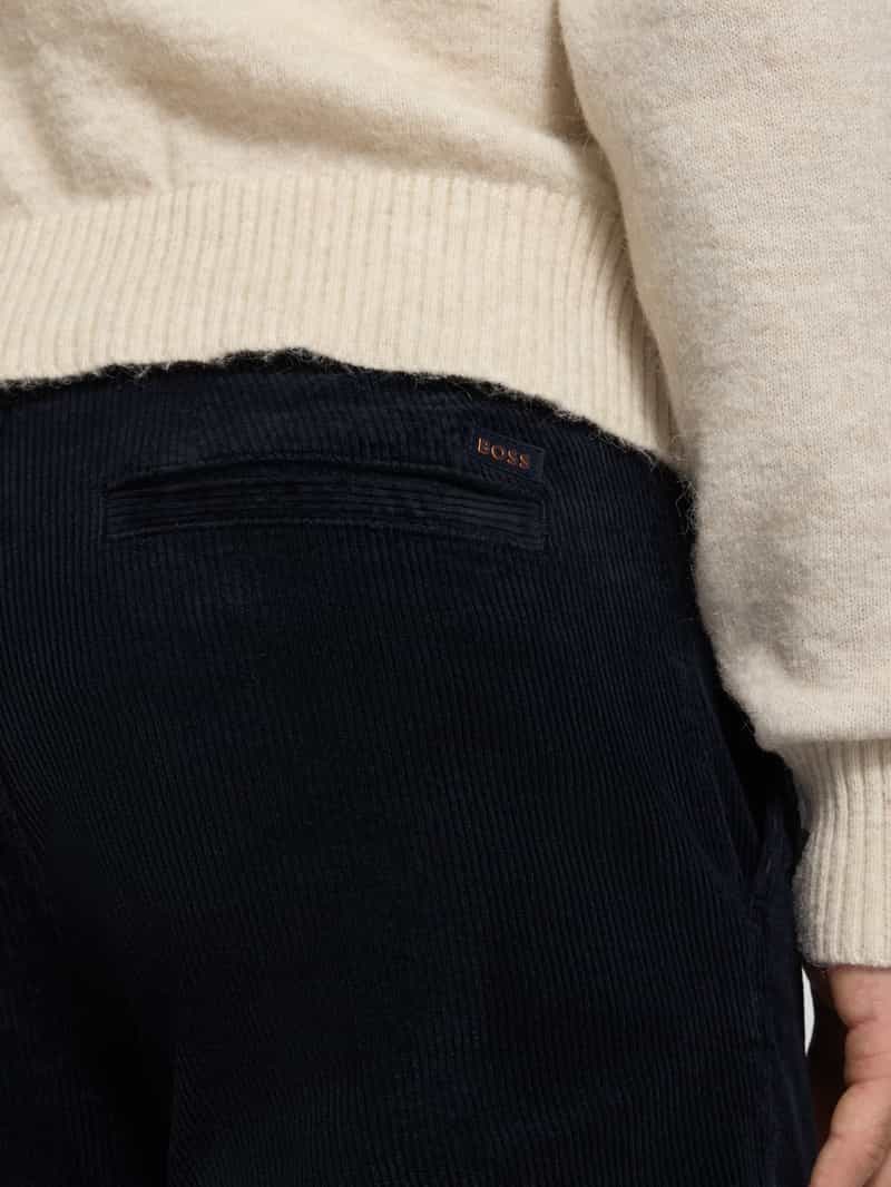 Boss Orange Tapered corduroy broek van katoenmix model