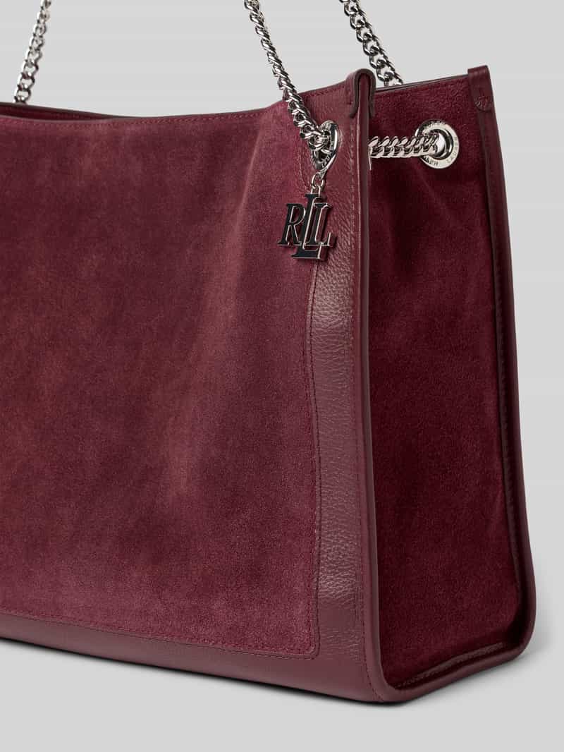 Lauren Ralph Lauren Shopper van runderleer met labelapplicatie