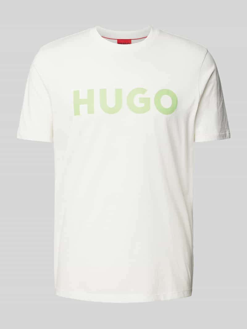 HUGO T-shirt met labelprint model 'DULIVIO'