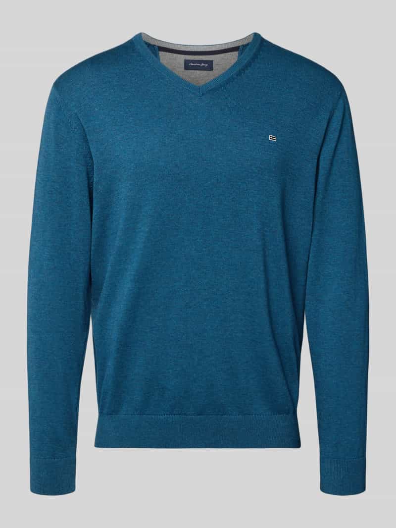 Gebreide pullover met V-hals