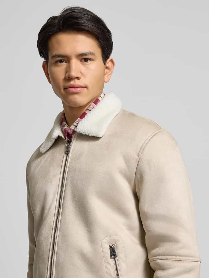 Only & Sons Regular fit bomberjack met kraag van imitatiebont model 'ROYCE'