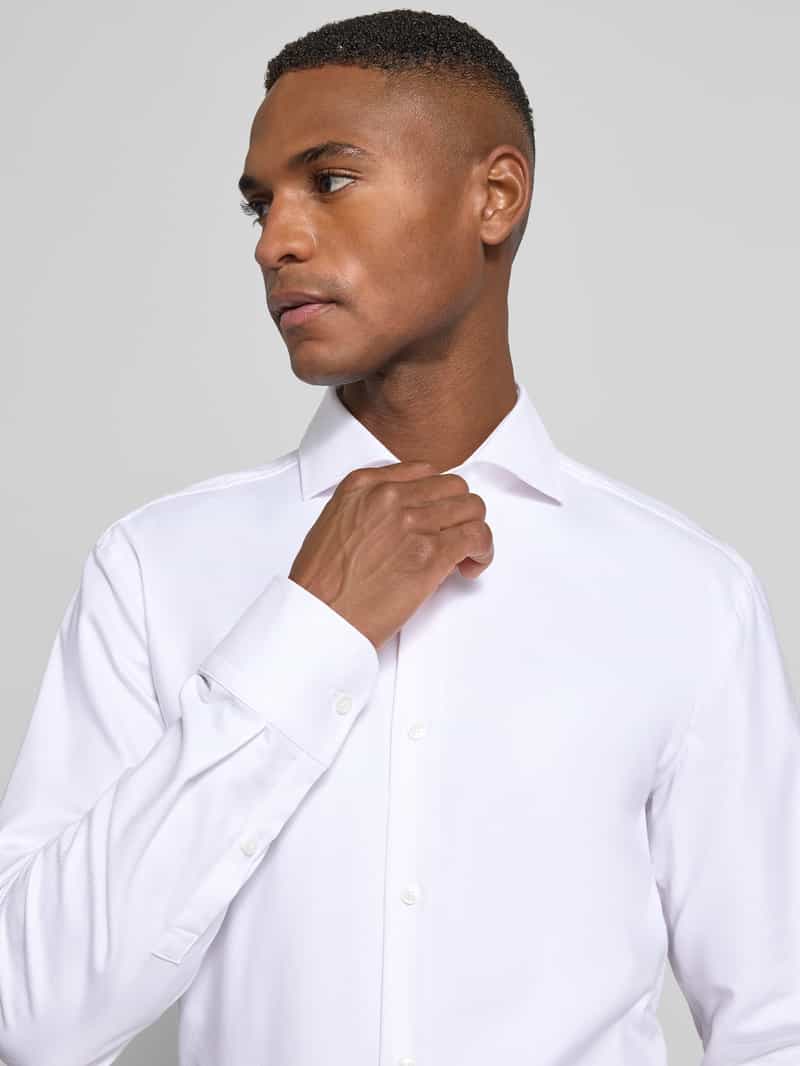 Boss Slim fit zakelijk overhemd van katoenmix model 'HANK'