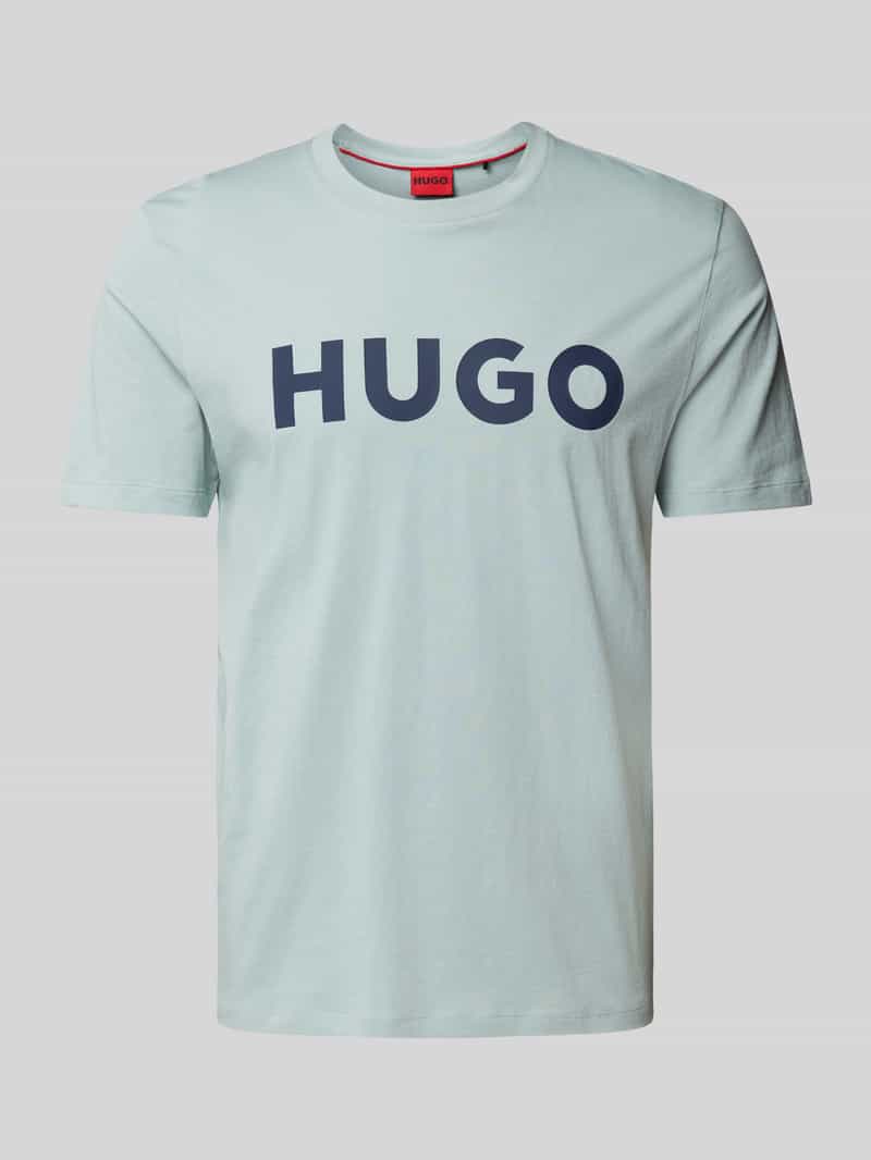 HUGO T-shirt met labelprint model 'DULIVIO'