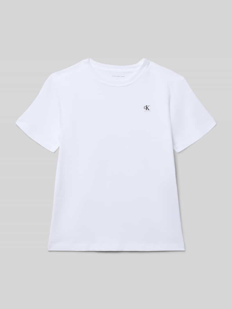 Calvin Klein Jeans Regular fit T-shirt met logopatch model 'Mono'