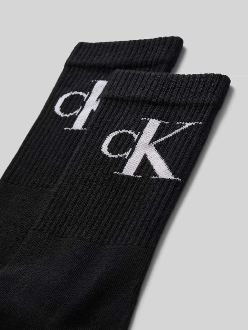 Calvin Klein Jeans Sokken met labelprint in een set van 2 paar