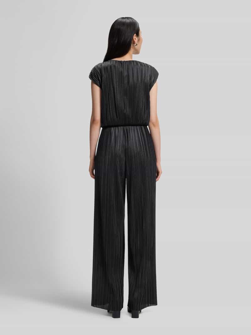Boss jumpsuit met geplisseerde structuur