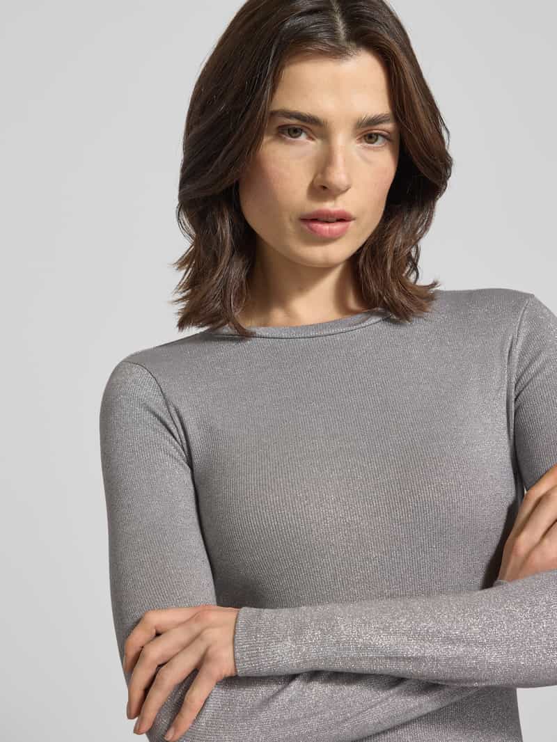 Vila Slim fit shirt met lange mouwen van viscosemix model 'Eleinas'