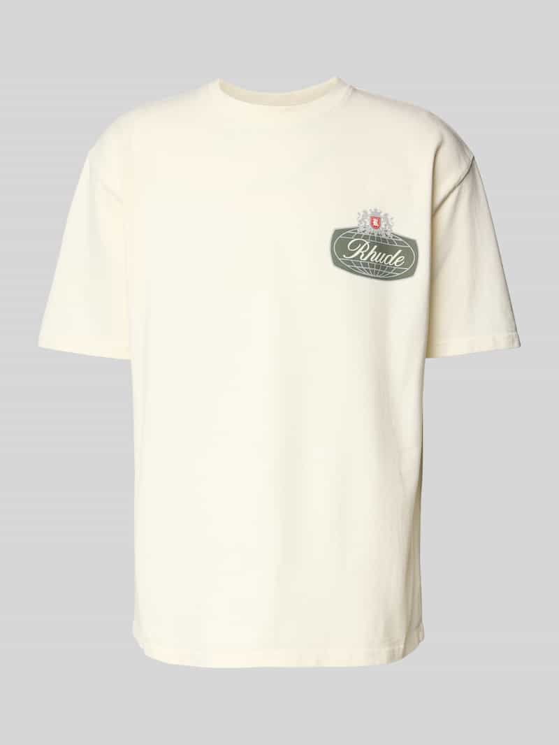 RHUDE T-shirt met labelprint