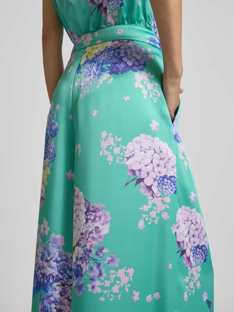 Marc Cain High waist culotte met plooien en ritssluiting