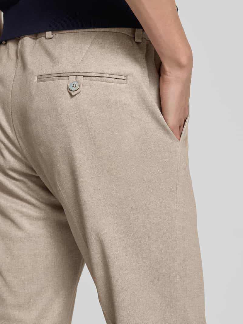 Zuitable Slim fit pantalon met strikceintuur model 'SPARTAFLEX'