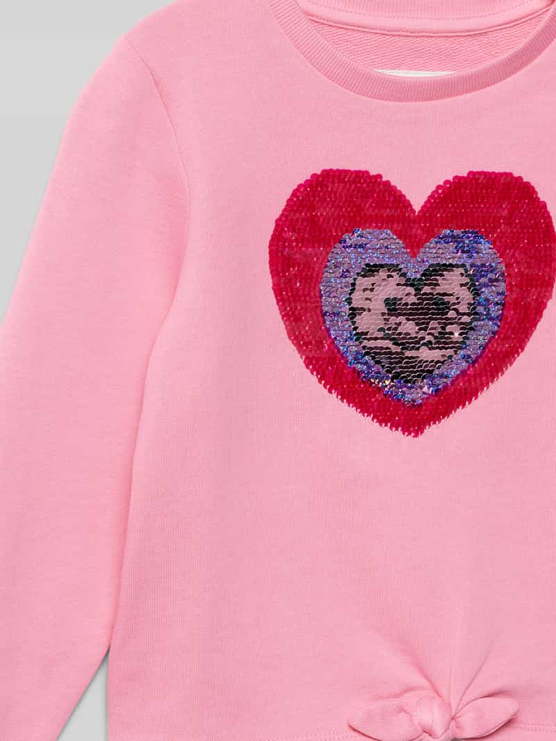 Tom Tailor Regular fit sweatshirt met interactief pailettenmotief