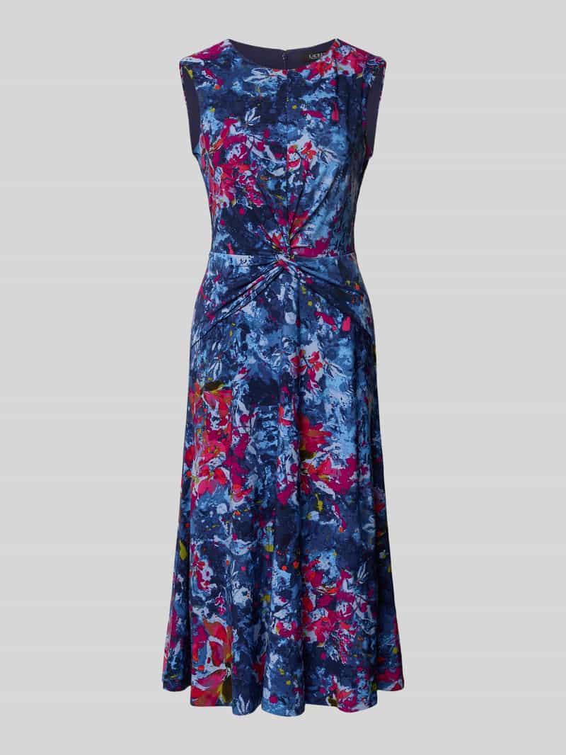 Lauren Ralph Lauren Midi-jurk met knoopdetail model 'TESSANNE'