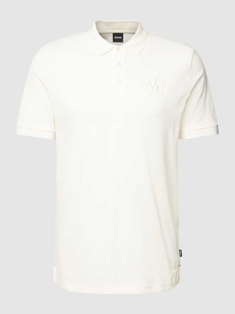 Boss Poloshirt met labelstitching, model 'Parlay'